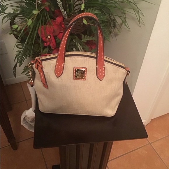 Dooney & Bourke Handbags - Dooney & Burke Taupe Rugby Small Satchel